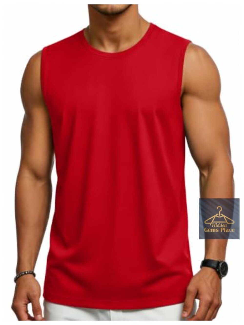 Men's Sleeveless Tank Top Cotton Blend UV Protection Workout